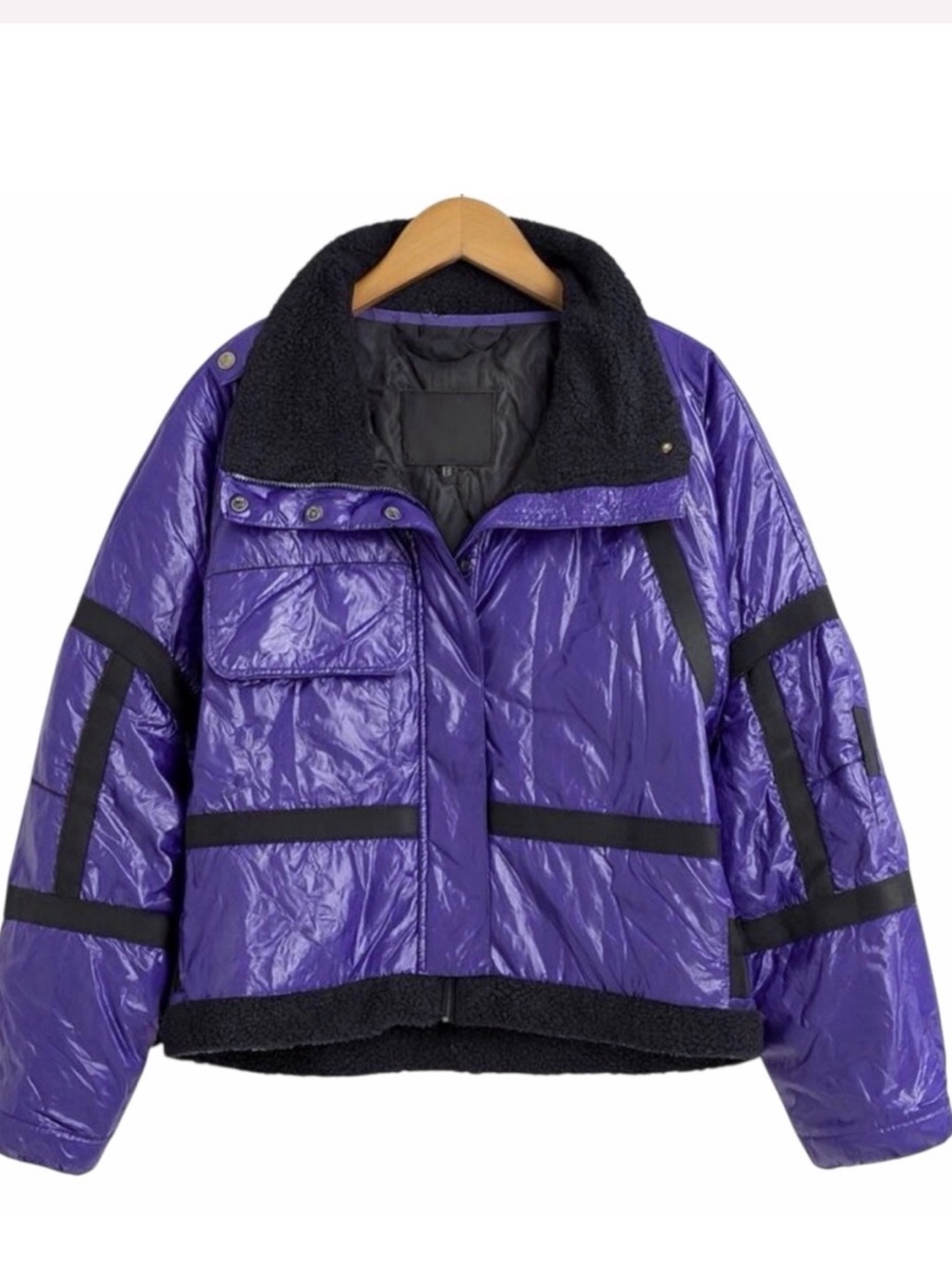 Free People Vagabond Fleece Bomber Jacket Size XS